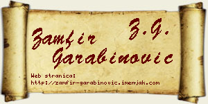 Zamfir Garabinović vizit kartica
